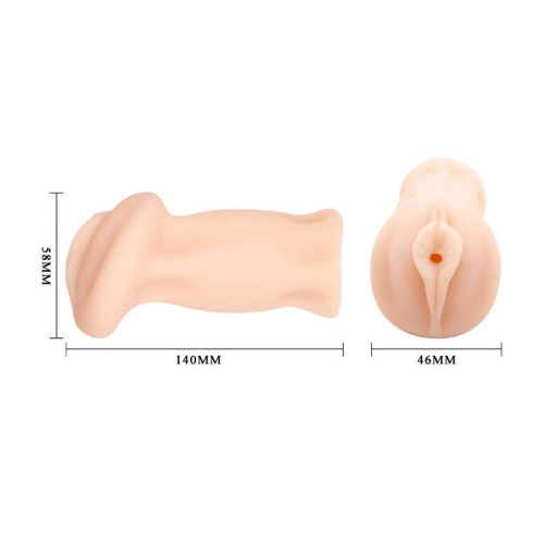 Crazy Bull Pocket Pussy Ruby - Мастурбатор-вагіна з віброяйцем, 13х4.6 см (тілесний) - купити в Україні | Секс шоп SEX-SHOP.ua
